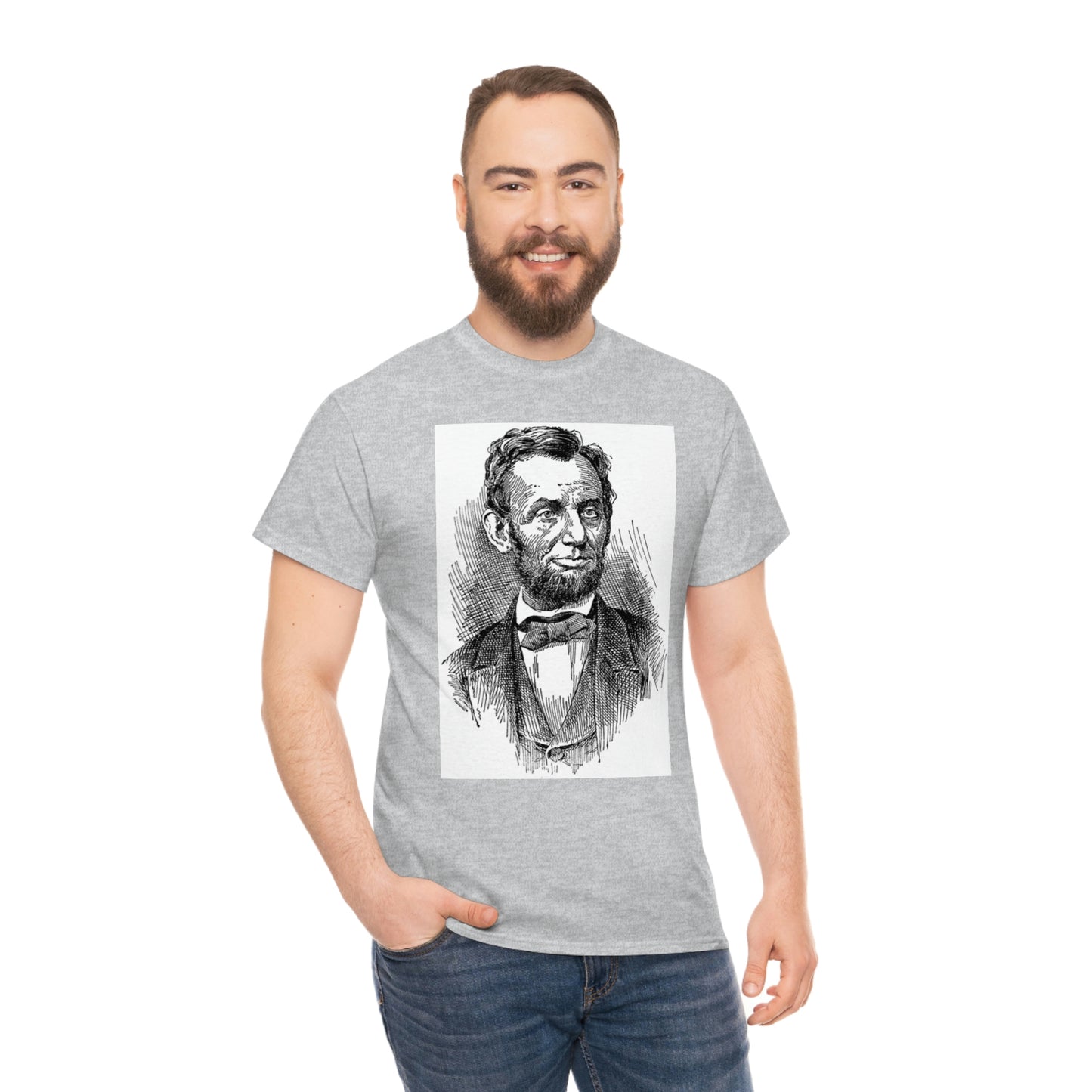Abraham Lincoln Unisex Heavy Cotton Tee