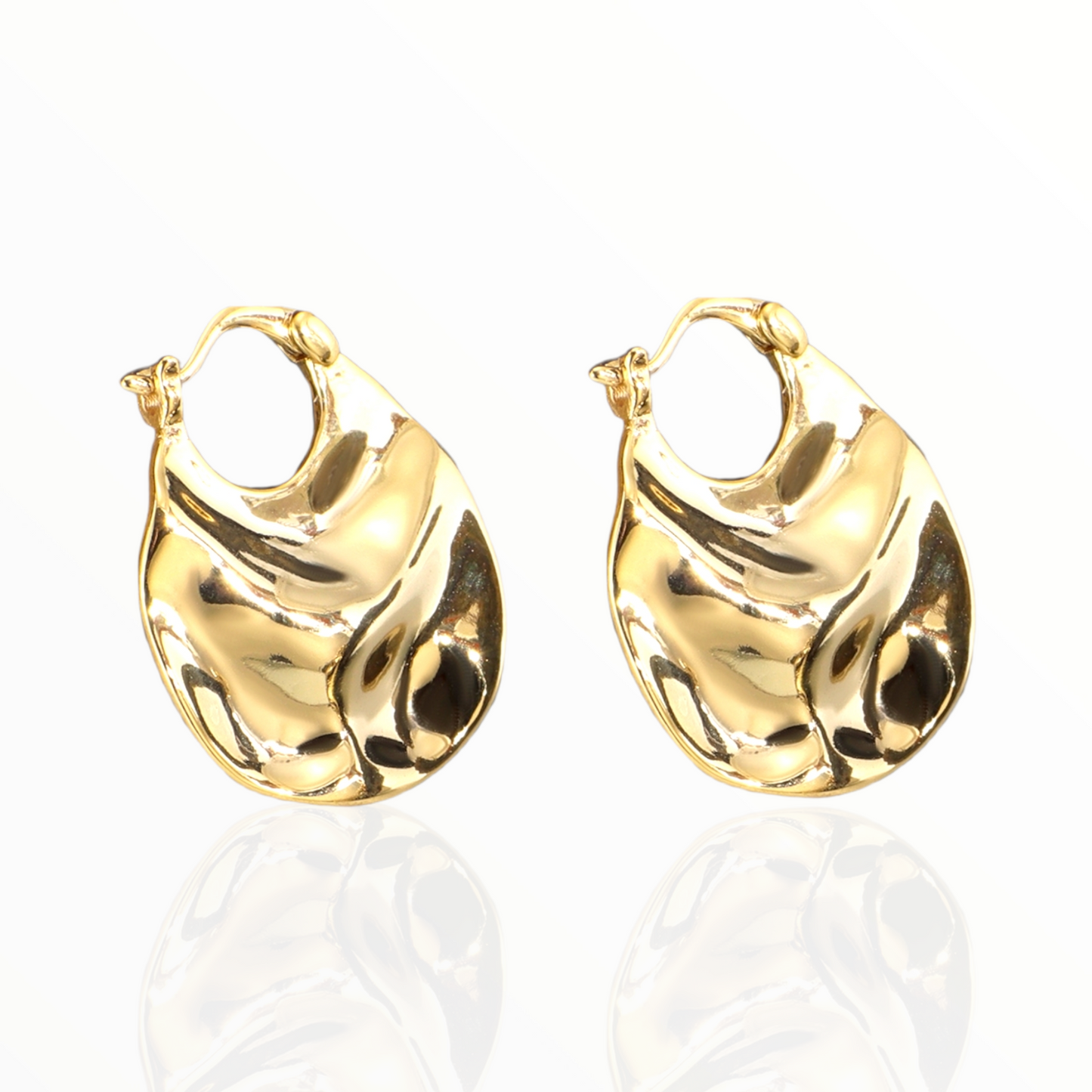 Mod 18k Gold Plated Earrings